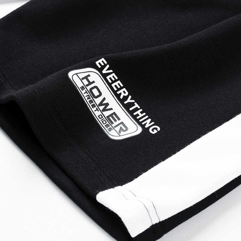 Mens Sets Summer Short Sleeve Tracksuit Men Casual Running Sweatsuit+Shorts Loose T-shirt Patchwork Sets Gym Jogger Streetwear 210603