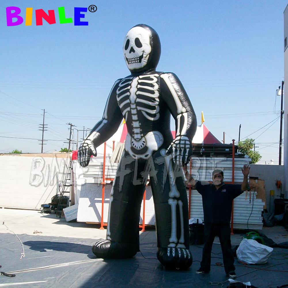 Custom giant outdoor terrible inflatable skeleton ghost black inflatables ghosts figure model for halloween decoration