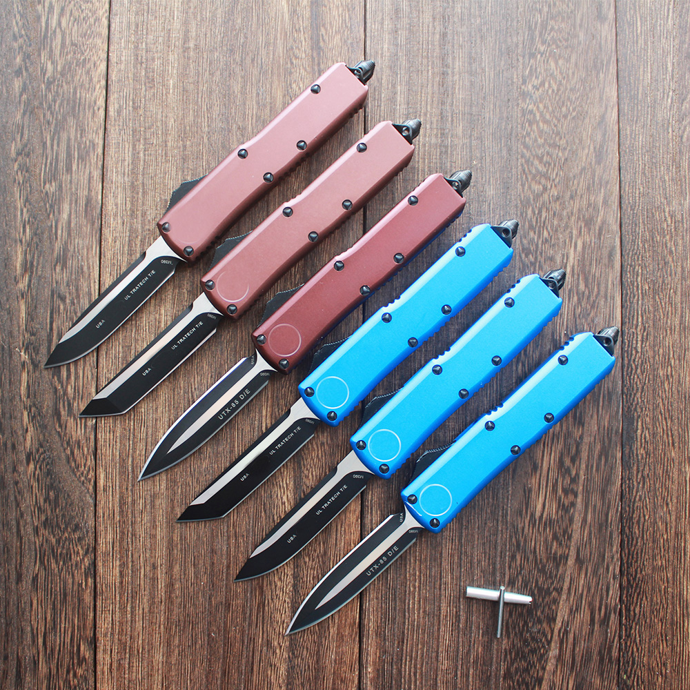 NEW MICRO Double Action Automatic knife MINI UTX 85 Tactical Knives Aviation Aluminum Handle D2 Blade EDC TOOLS ut
NEW MICRO Double Action Automatic knife MINI UTX 85 Tactical Knives Aviation Aluminum Handle D2 Blade EDC TOOLS ut
