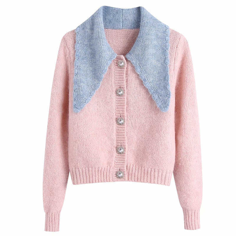 Za Jewel Button Knit Cardigan Women Long Sleeve Knitted Sweater Coat Female Sweet Autumn Winter Pink Sweaters Top 210602
Za Jewel Button Knit Cardigan Women Long Sleeve Knitted Sweater Coat Female Sweet Autumn Winter Pink Sweaters Top 210602