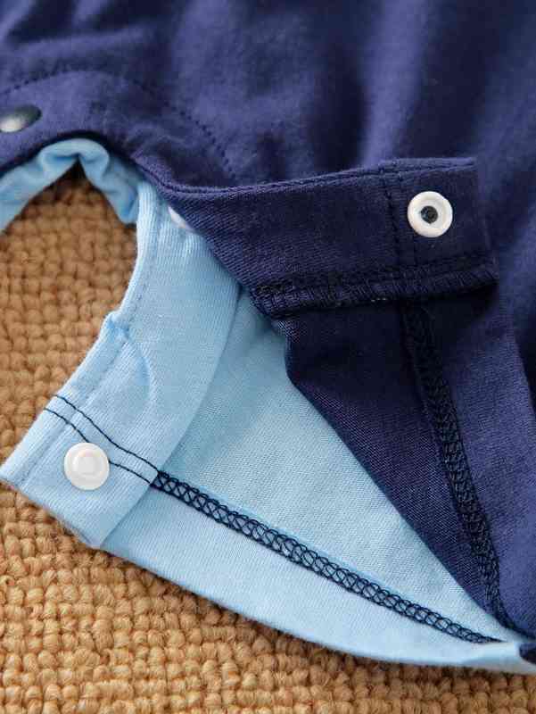 Yierying Baby Boy Colorblock Polo Neck Romper SHE