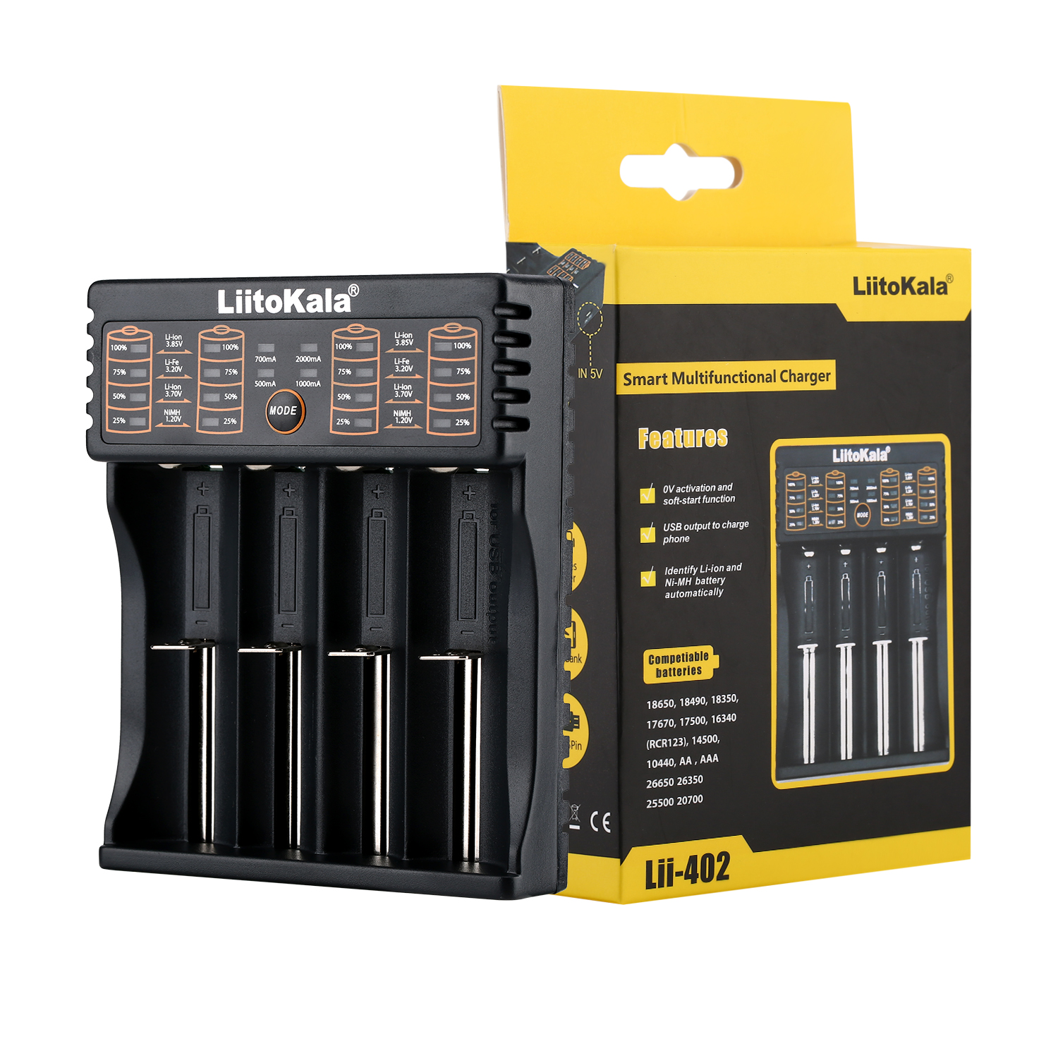 Lii-402 pack Li-ion batteries charger lii-S8 Lii-PD4 lii-S2 lii-S4 lii-202 lii-S6 battery 18650 26650 21700 lithium NiMH
Lii-402 pack Li-ion batteries charger lii-S8 Lii-PD4 lii-S2 lii-S4 lii-202 lii-S6 battery 18650 26650 21700 lithium NiMH