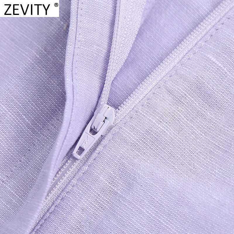 Zevity Women Fashion Pleat Decoration Solid Color Bermuda Shorts Female Chic Zipper Fly Casual Pantalone Cortos P1091 210603