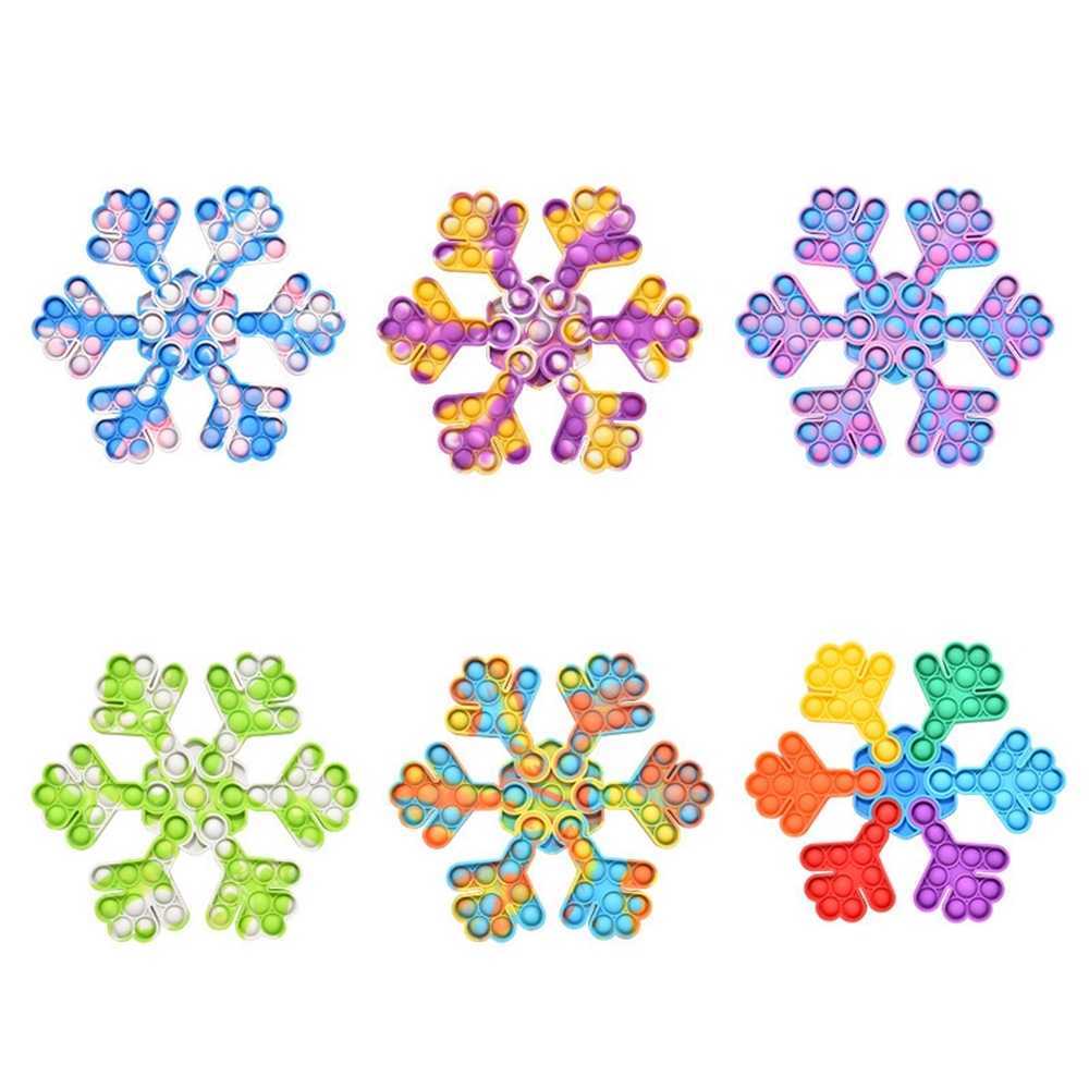 20cm Large Size Snowflake Push Popples fidget Toys Christmas Rianbow Children's Silicone Finger Pressure Bubble Decompression Toy Game G137QAW
20cm Large Size Snowflake Push Popples fidget Toys Christmas Rianbow Children's Silicone Finger Pressure Bubble Decompression Toy Game G137QAW
