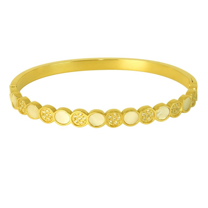 Bangle Stainless Steel Bracelet Women's Silver Jewelry White Shell With Cystals Zirconia Stone Cuff Charm Bangles
Bangle Stainless Steel Bracelet Women's Silver Jewelry White Shell With Cystals Zirconia Stone Cuff Charm Bangles