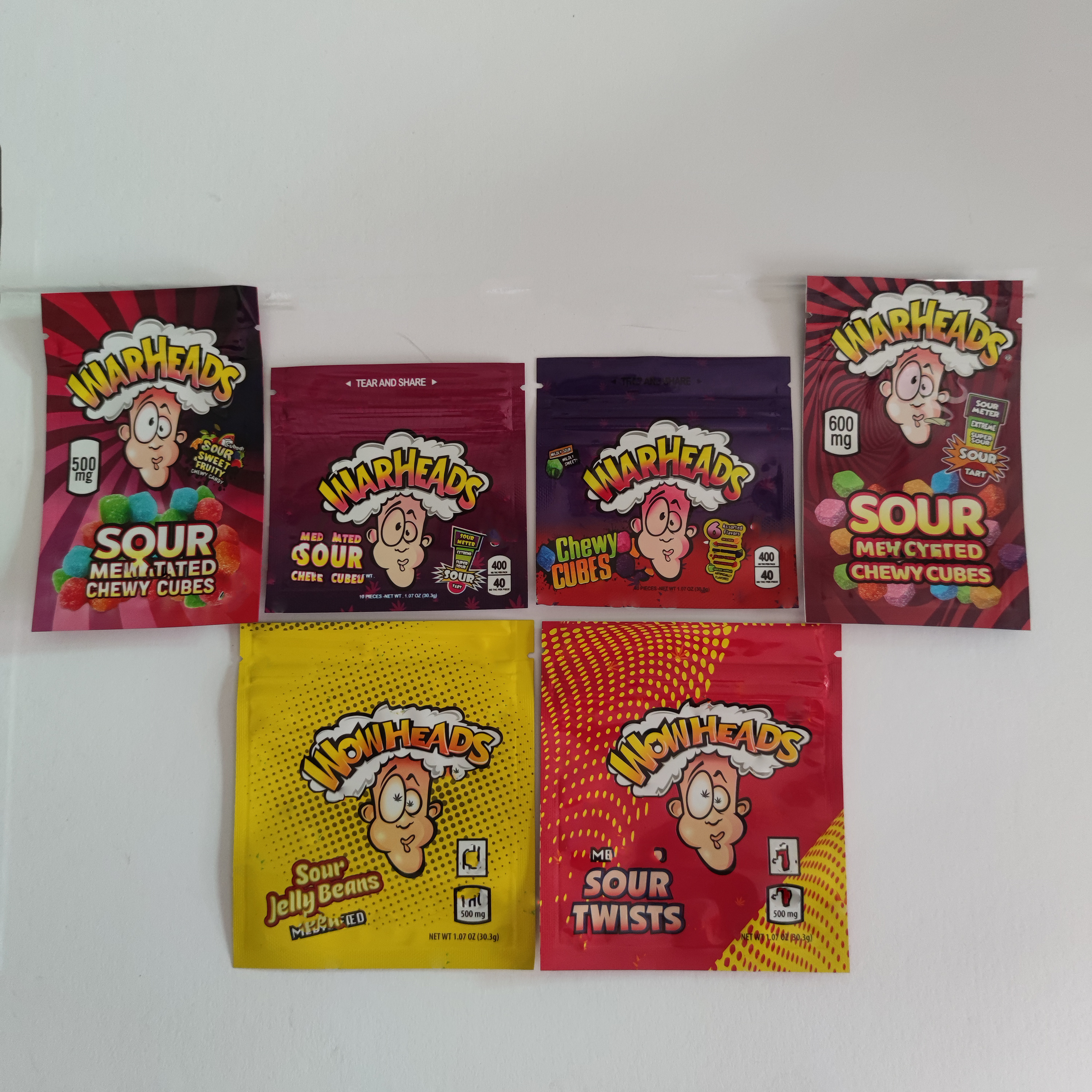 Warheads Pouch Sour Bag Edibles Gummies Mylar Storage Package Packing Bags Wowheads Jelly Beans Smell Proof Child Gummy Chewy Cubes Packaging от DHgate WW
