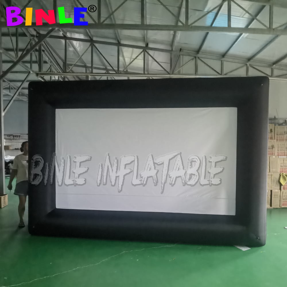 4m inflatable movie screen Outdoor and Indoor Theater Projector Screens&Includes blower, Tie-Downs too Storage Bag