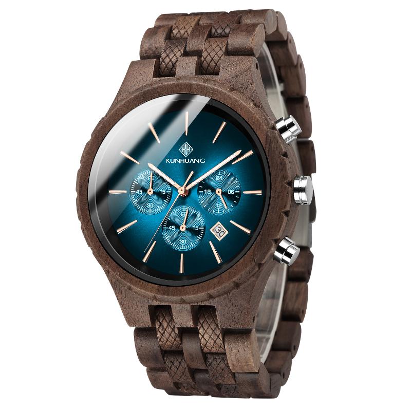 Wristwatches KUNHUANG Fashion Casual Sports Design Male Wood Clock Custom Wooden Watches For Men Xmas Gift, Walnut
Wristwatches KUNHUANG Fashion Casual Sports Design Male Wood Clock Custom Wooden Watches For Men Xmas Gift, Walnut