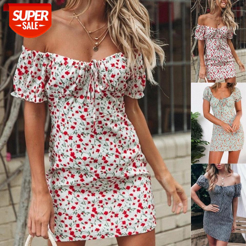 Women Boho Floral Off Shoulder Bodycon Short Sleeve Dress Summer Beach Party Short Mini Slim Dress Sundress #Gs9W, Black;gray
Women Boho Floral Off Shoulder Bodycon Short Sleeve Dress Summer Beach Party Short Mini Slim Dress Sundress #Gs9W, Black;gray