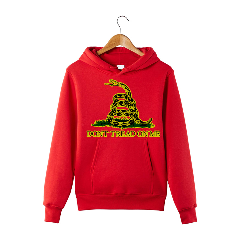 Gadsden Flag Hoodie Funny Don't Tread On Me HoodIe Sweatershirt Men Women Gadsden Pullover Hoodie Sweatershirt 201204