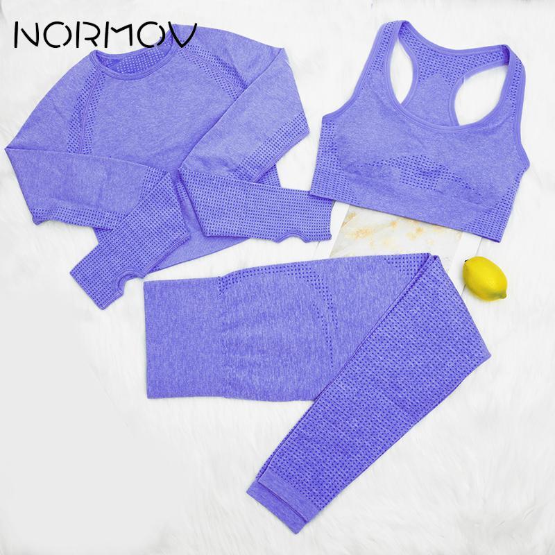 NORMOV Sport Outfit for Woman Seamless Sports 2/3 Pcs Yoga Set Yoga Suit Sportswear Female Gym Leggings Push Up Bra Shirts, Blue bra pants
NORMOV Sport Outfit for Woman Seamless Sports 2/3 Pcs Yoga Set Yoga Suit Sportswear Female Gym Leggings Push Up Bra Shirts, Blue bra pants
