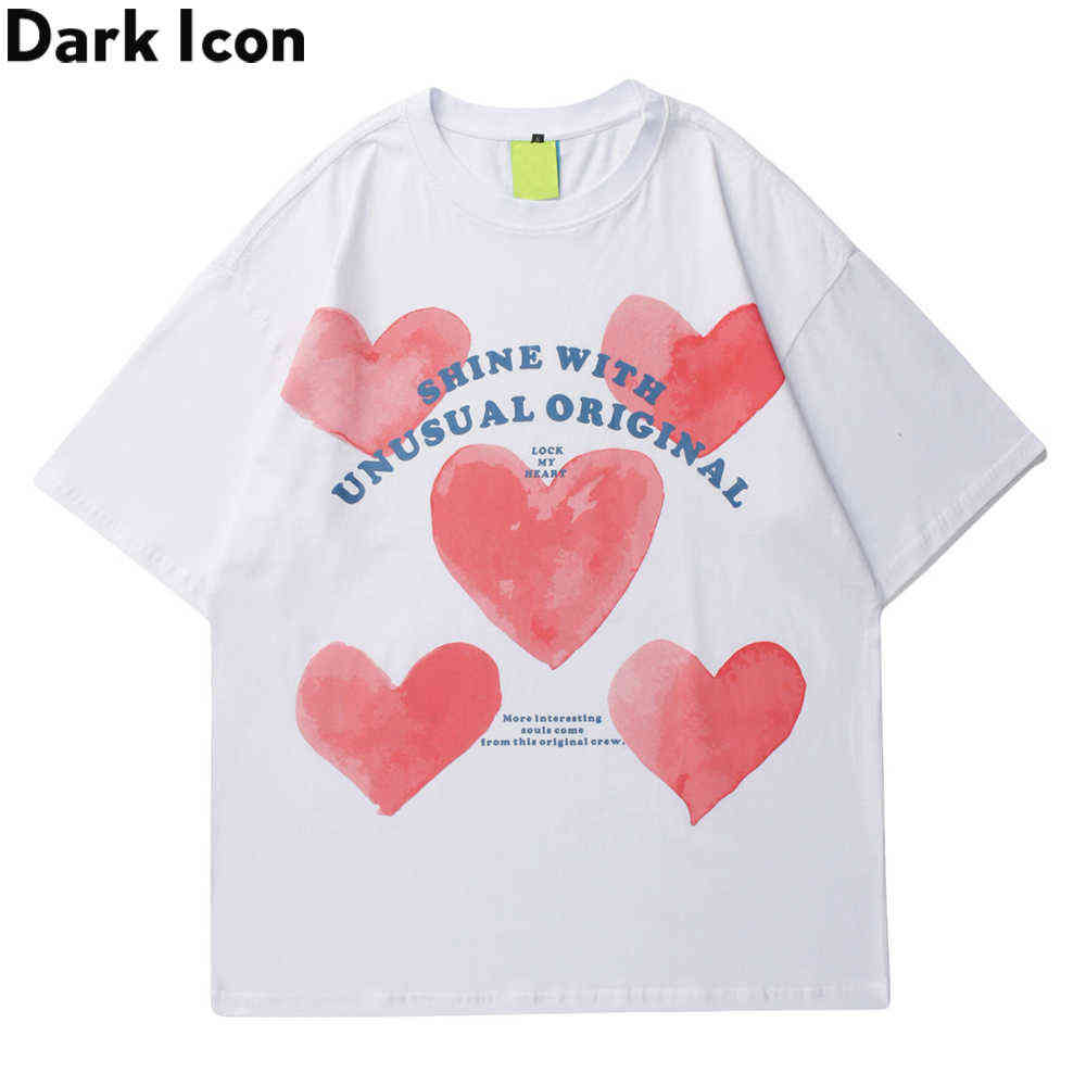 Heart Oversized Streetwear Men's T-shirt Short Sleeve Hip Hop Tshirts Man Clothing 210603, White
Heart Oversized Streetwear Men's T-shirt Short Sleeve Hip Hop Tshirts Man Clothing 210603, White