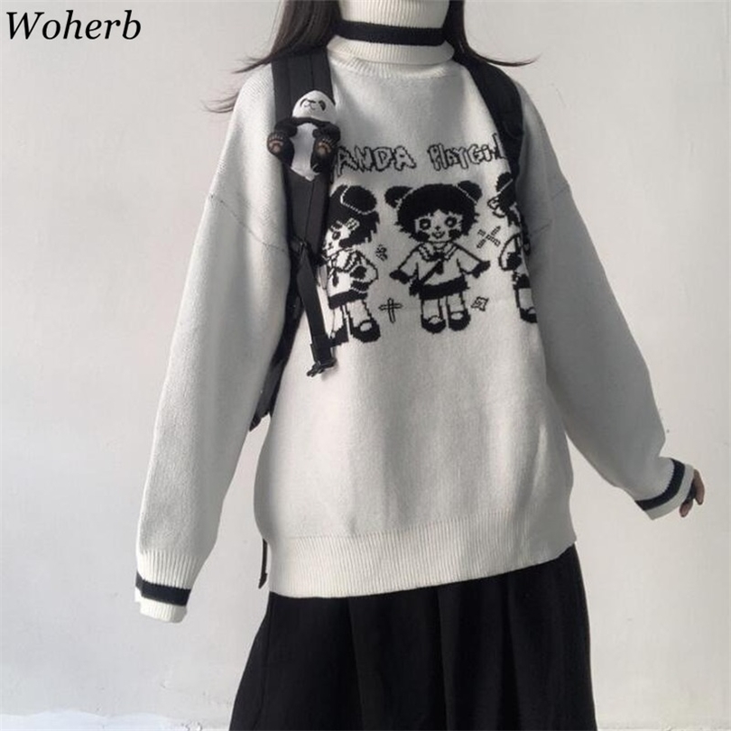 Woherb Cartoon Girl Sweater Female Korean Harajuku Women Pullover Japanese Kawaii Cute Ulzzang Y2k Clothes Sweet Jumper 211018, Black
Woherb Cartoon Girl Sweater Female Korean Harajuku Women Pullover Japanese Kawaii Cute Ulzzang Y2k Clothes Sweet Jumper 211018, Black