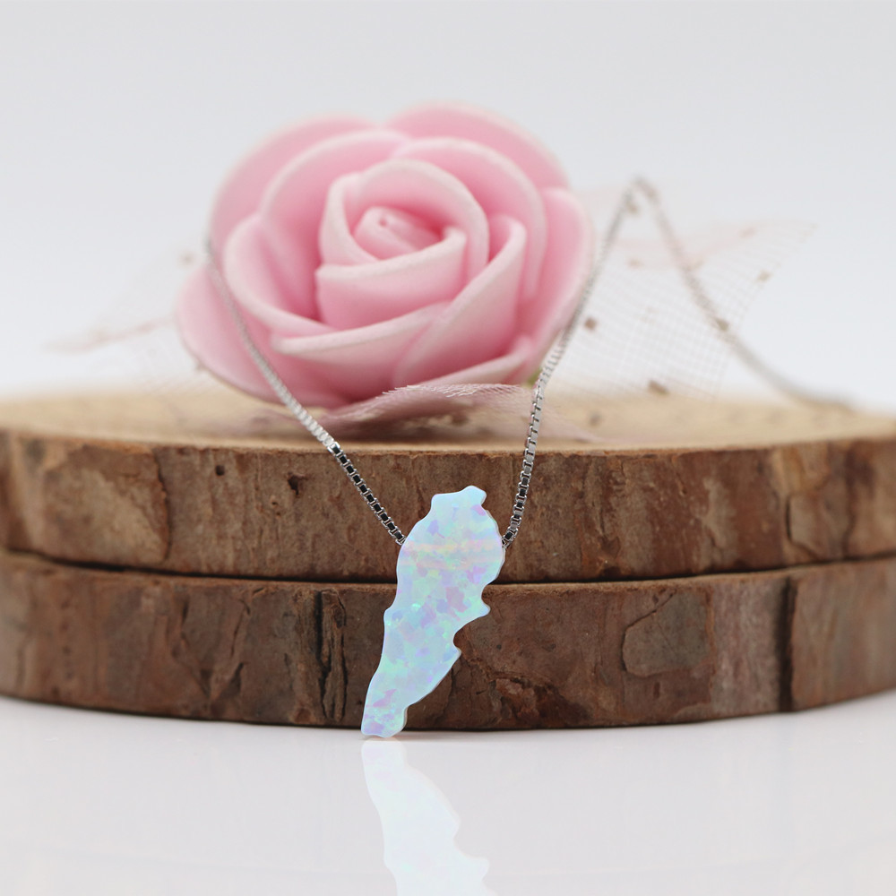 1pc 925 Sterling silver with white op16 Lebanon Map Opal Necklace Fantasy jewelry 6.7*16.7mm opal Lebanon map necklace for gift Q0531
1pc 925 Sterling silver with white op16 Lebanon Map Opal Necklace Fantasy jewelry 6.7*16.7mm opal Lebanon map necklace for gift Q0531
