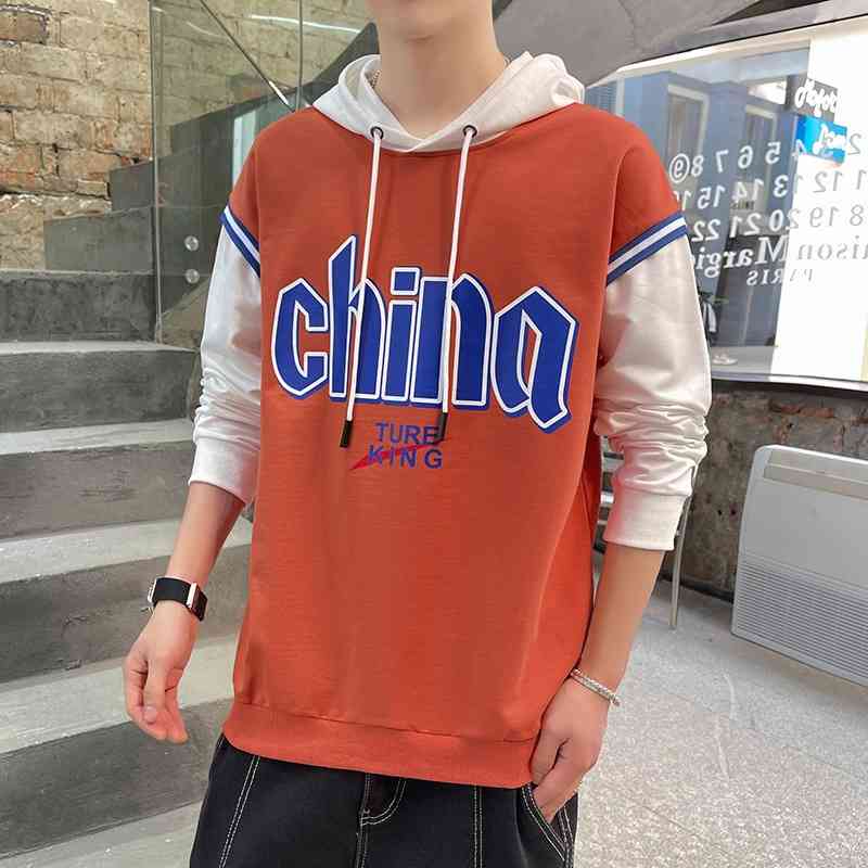 2021 autumn winter new Hooded Sweater loose fashion brand college printed top long sleeve contrast color men's coat, Black
2021 autumn winter new Hooded Sweater loose fashion brand college printed top long sleeve contrast color men's coat, Black