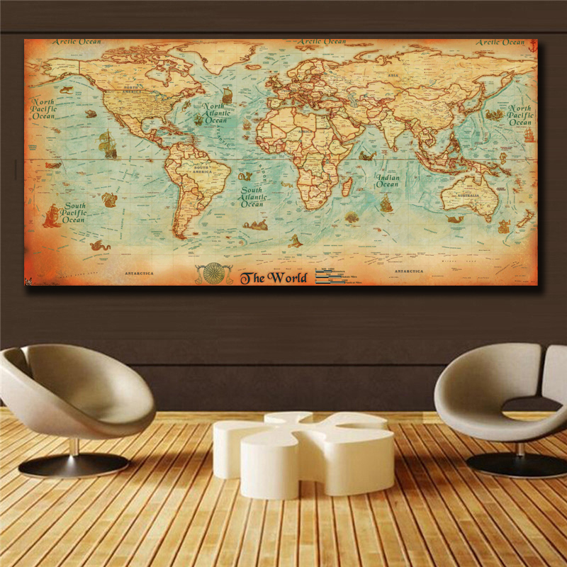 Wall Pictures for Living Room The old World Map large Vintage Style Retro Paper Poster Home decor living room decor wall(31x63)
Wall Pictures for Living Room The old World Map large Vintage Style Retro Paper Poster Home decor living room decor wall(31x63)