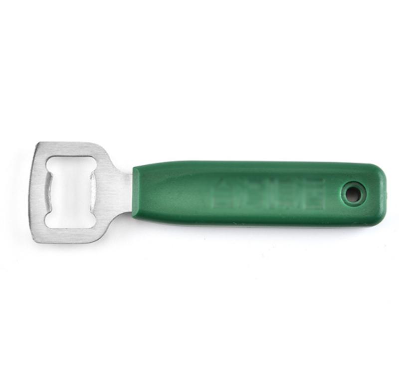 2021Stainless Steel Portable Green Creative Special Shape Flat Handle Corkscrew Bottle Opener Kitchen Supplies Free shipping