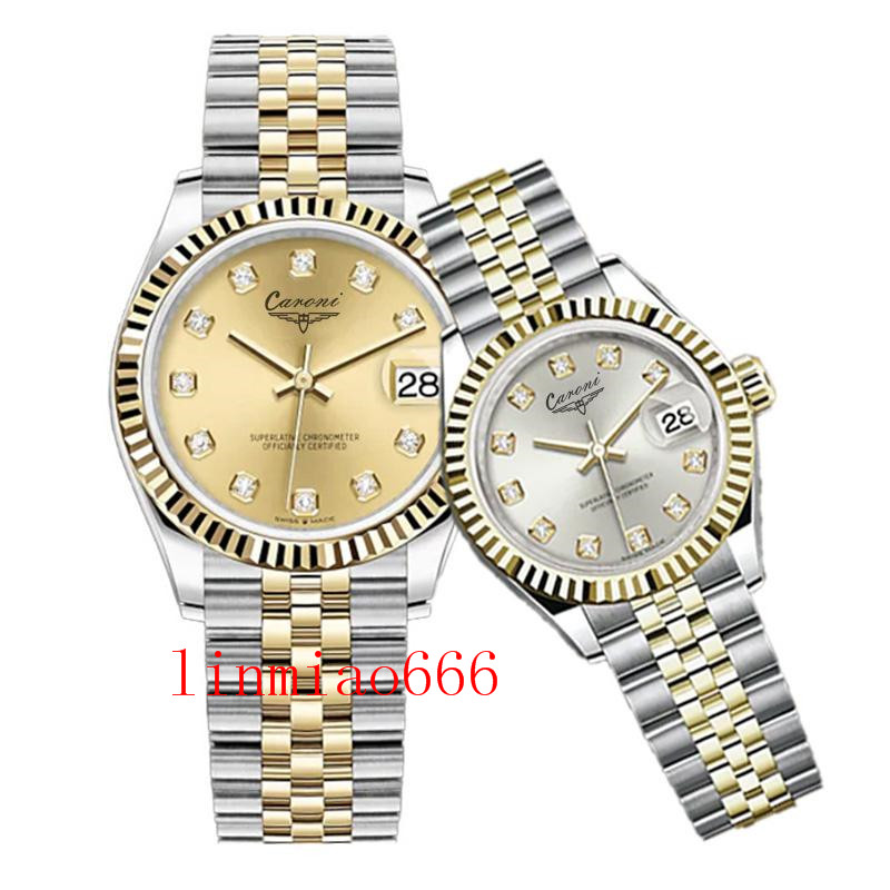 quality montre de luxe mens automatic watches full stainless steel luminous women watch couples style classic wristwatches, Slivery;brown
quality montre de luxe mens automatic watches full stainless steel luminous women watch couples style classic wristwatches, Slivery;brown