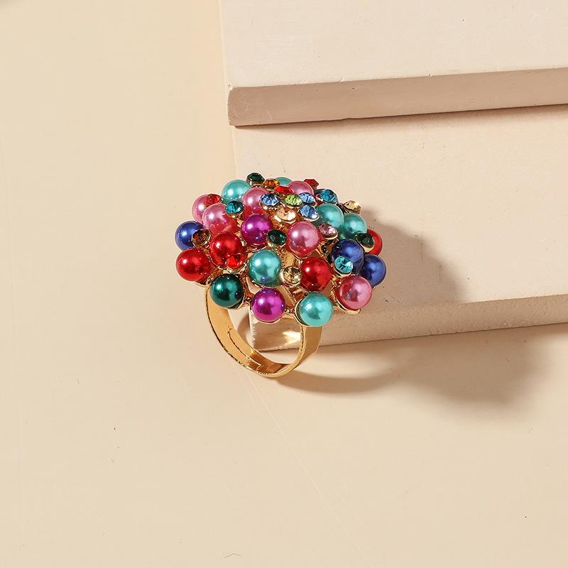 Cluster Rings Fashion Multicolors Pearl Big Adjustable For Women Gold Color Crystal Flower Bridal Wedding Anel Jewelry Party Gift, Golden;silver
Cluster Rings Fashion Multicolors Pearl Big Adjustable For Women Gold Color Crystal Flower Bridal Wedding Anel Jewelry Party Gift, Golden;silver