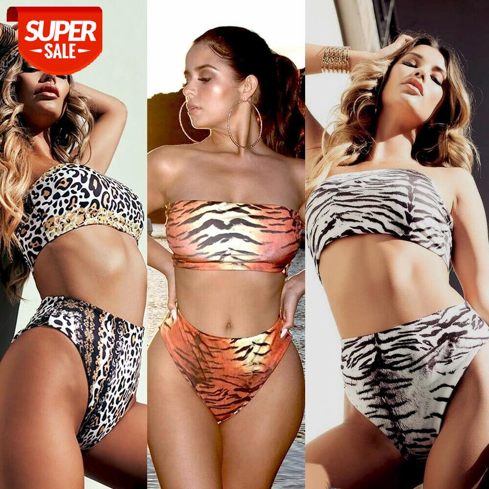 Summer Sexy Women Leopard Printing Bikini Sets Push-up Padded Bra Strapless Swimsuit Bathing Suits 2pcs Bikini Set Swimwear #IT6c, White;black
Summer Sexy Women Leopard Printing Bikini Sets Push-up Padded Bra Strapless Swimsuit Bathing Suits 2pcs Bikini Set Swimwear #IT6c, White;black