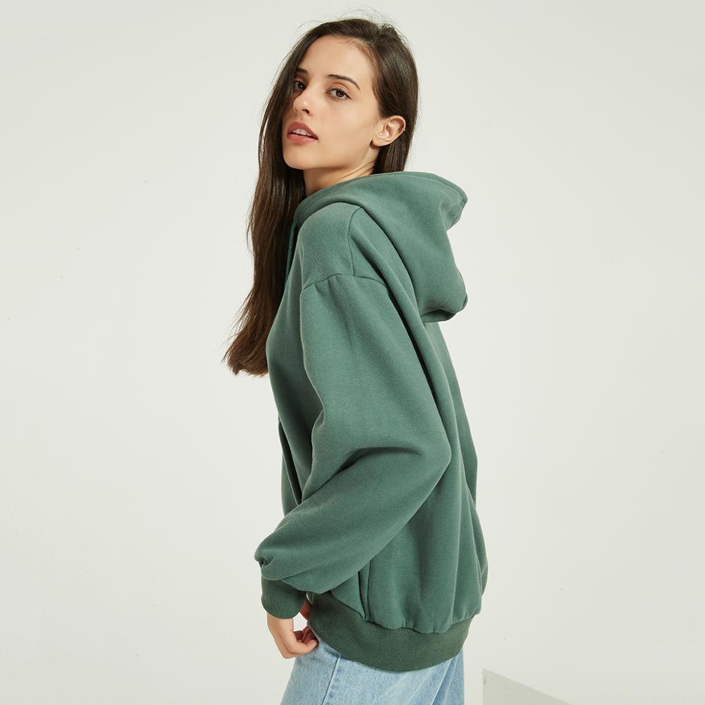 Wixra Women Zippers Sweatshirts Solid Long Sleeve Embroidery Letter Hoodies Tops Autumn Spring Basic Zip-up Tops 201204