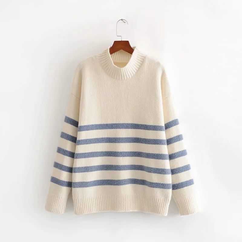 Autumn Winter Women Knit Sweater 3 color smock-Neck Striped Fashion Pullover Casual Tops femme vetement ropa mujer 210709, Pink
Autumn Winter Women Knit Sweater 3 color smock-Neck Striped Fashion Pullover Casual Tops femme vetement ropa mujer 210709, Pink