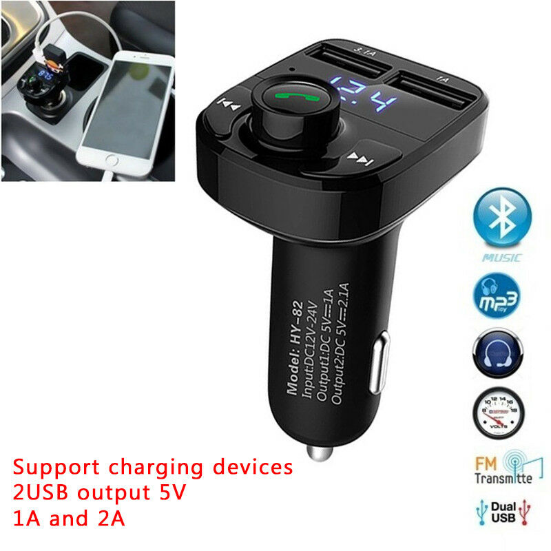 X8 Car FM Transmitter Aux Modulator Bluetooth Handsfree Kit Audio MP3 Player with 3.1A Quick Charge Dual USB Charger