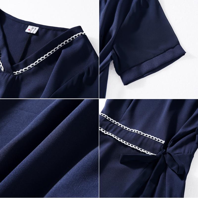 Casual Dresses Office Black Dress Elegant Ukraine Transparent Plus Size V-neck Chiffon Summer Women Splicing Vestidos