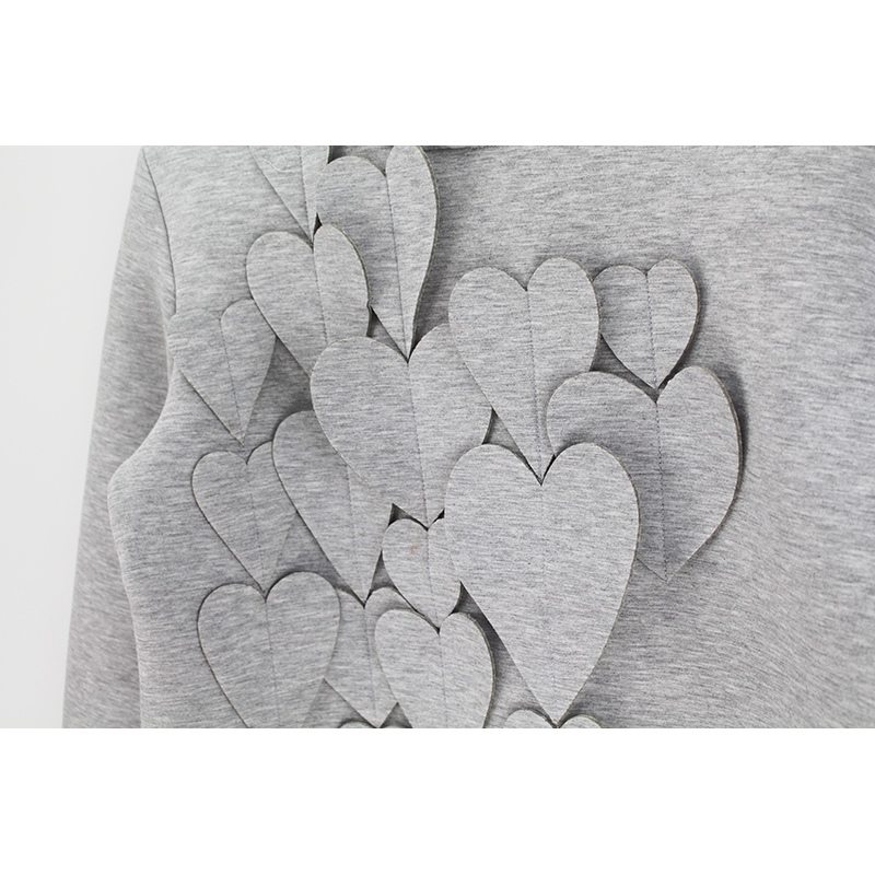 Woman Hoody feminine Hoodie women's sweatshirt ropa mujer sudadera mujer Appliques long sleeve back zipper O neck female tops T200407