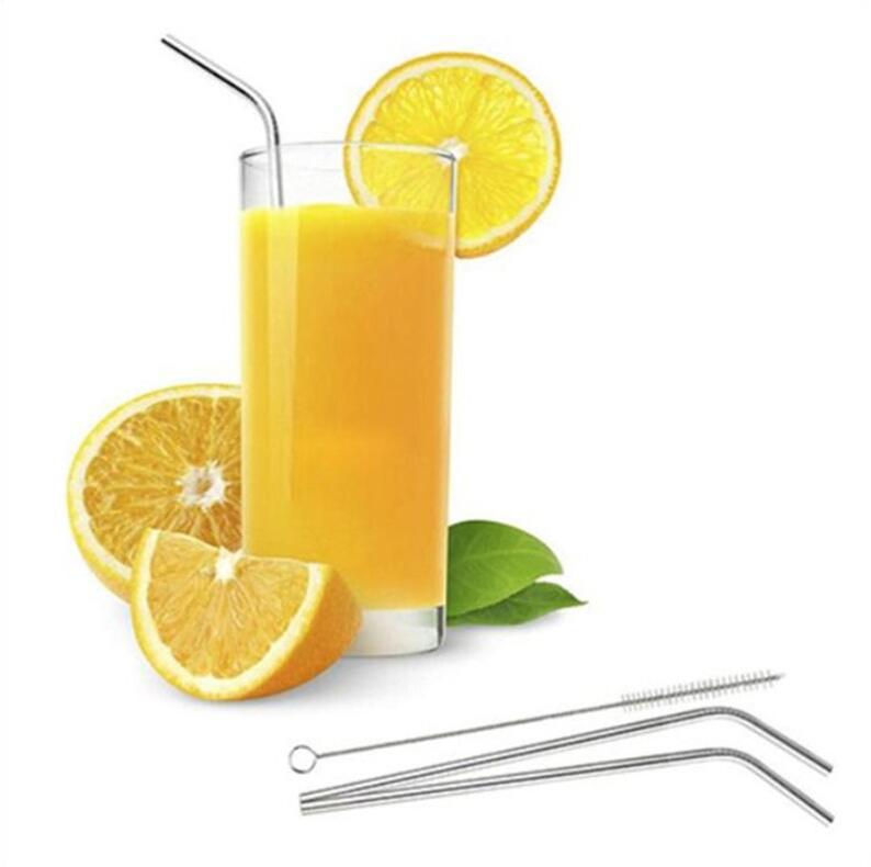 304 Stainless Steel Straight Bend Drinking Straws Metal Reusable Straw with Cleaning Brush for Cups Opp Bag Package
304 Stainless Steel Straight Bend Drinking Straws Metal Reusable Straw with Cleaning Brush for Cups Opp Bag Package