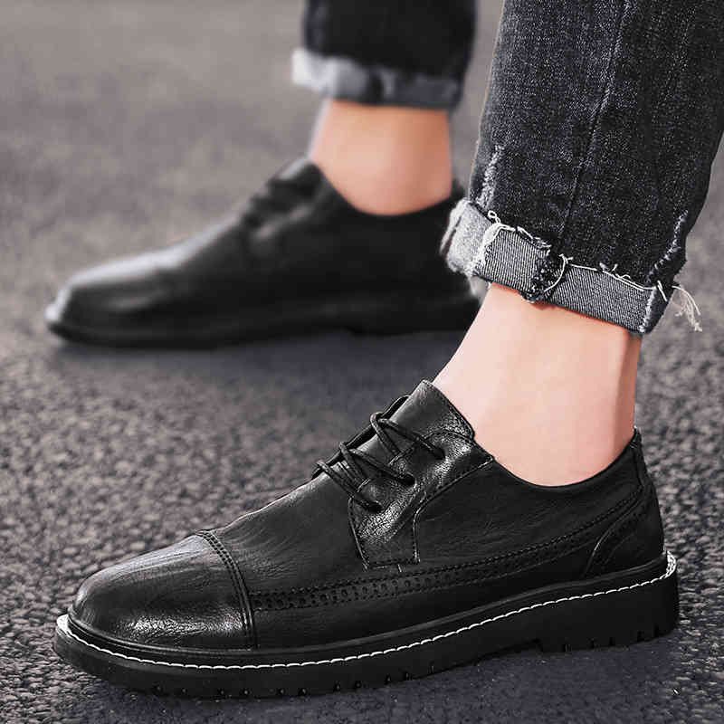 dress shoes mens brogue casual men's leather men lace-up british wild outdoor oxfords party d4xh, Black
dress shoes mens brogue casual men's leather men lace-up british wild outdoor oxfords party d4xh, Black