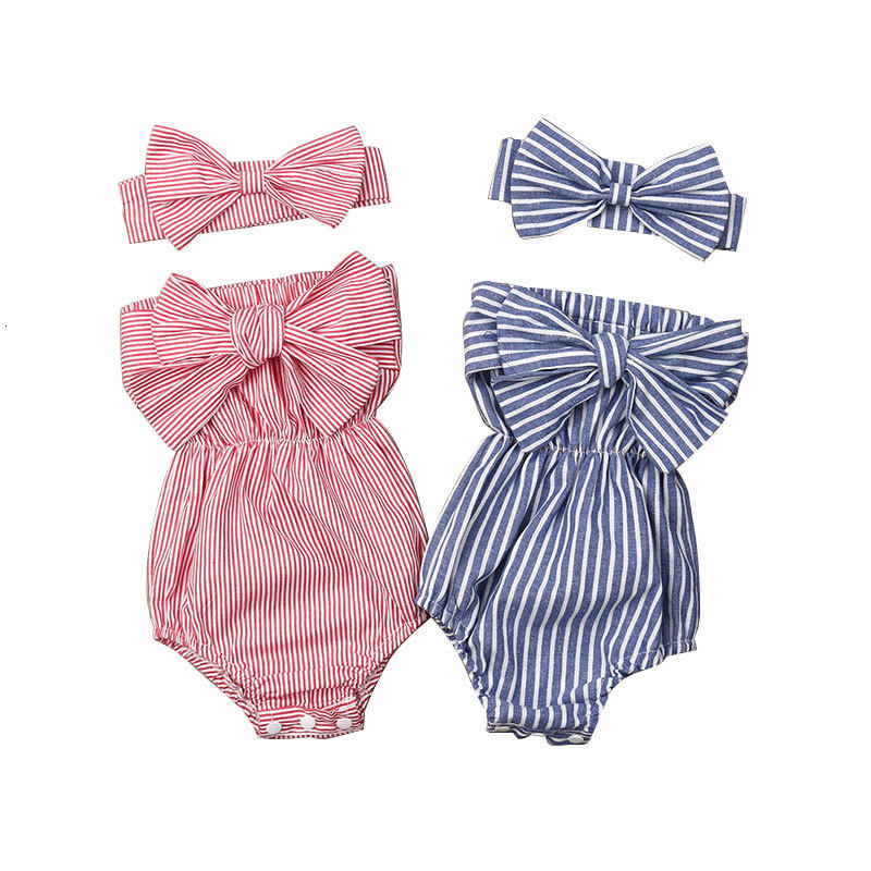 2021 New Bow Girls Bodysuit Outfits Cotton Striped Baby Bodysuit+headband Summer Newborn Infant Clothes 6-24 Months M8xa, Blue
2021 New Bow Girls Bodysuit Outfits Cotton Striped Baby Bodysuit+headband Summer Newborn Infant Clothes 6-24 Months M8xa, Blue
