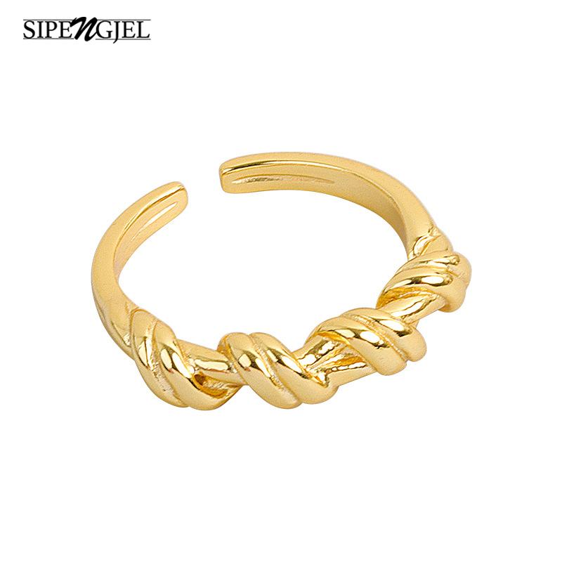 Cluster Rings SIPENGJEL Fashion Twisted Punk Open Simple Adjustable Korean Style For Women Ins Jewelry, Golden;silver
Cluster Rings SIPENGJEL Fashion Twisted Punk Open Simple Adjustable Korean Style For Women Ins Jewelry, Golden;silver