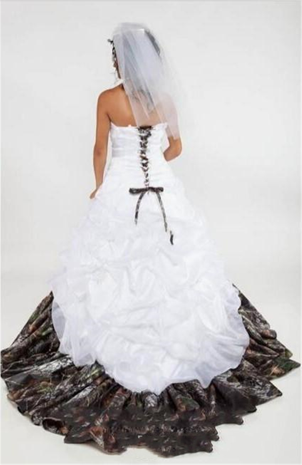 vintage camo wedding dress sweetheart lace up strapless sleeveless appliques a line satin country bridal vestidos de noiva