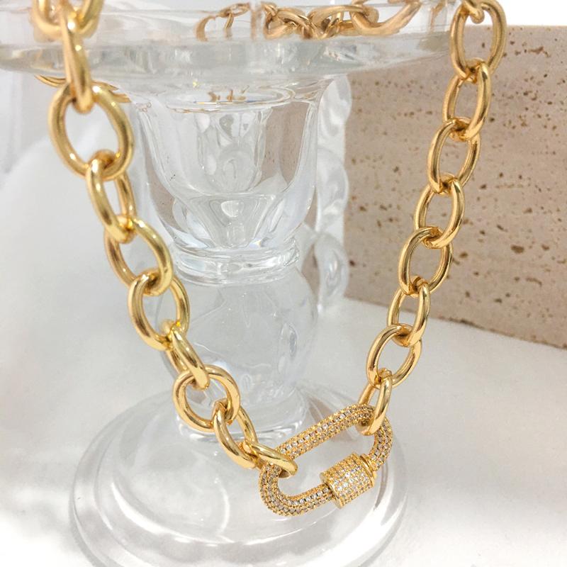 Chokers Minar Bling CZ Stone Bucket Chunky Chain Necklace For Women 2021 Brass Gold Hollow Link Necklaces Birthday Gift
Chokers Minar Bling CZ Stone Bucket Chunky Chain Necklace For Women 2021 Brass Gold Hollow Link Necklaces Birthday Gift