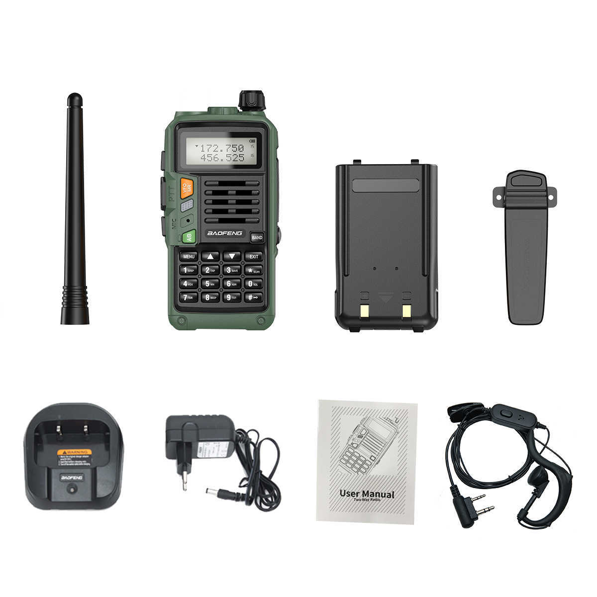 BaoFeng UV-S9 Plus Powerful Walkie Talkie CB Radio Transceiver 10W 50 KM Long Range Portable For hunt forest upgrade 210817