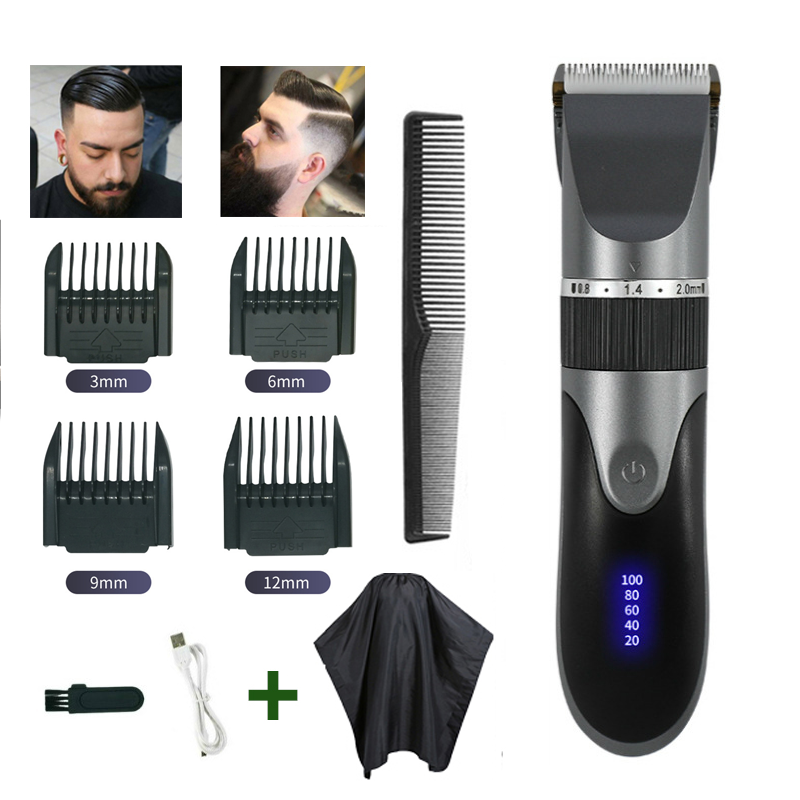Professional Hair Clipper Rechargeable Beard Trimmer Men Electric Hair Cutting Titanium Ceramic Blade Low Noise Barber Machine
Professional Hair Clipper Rechargeable Beard Trimmer Men Electric Hair Cutting Titanium Ceramic Blade Low Noise Barber Machine