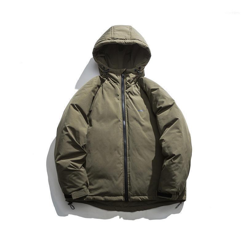 Men's Down & Parkas FORN3 2021 Cotton Male Side Seam Pockets Leisure Loose Type Japanese Army Green Winter Hooded Cotton-padded Jacket1, Black 
Men's Down & Parkas FORN3 2021 Cotton Male Side Seam Pockets Leisure Loose Type Japanese Army Green Winter Hooded Cotton-padded Jacket1, Black
