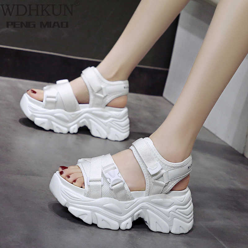 41 Big Size for Women 9cm/3.5 inch Height Wedge Sandals Thick Bottom Female Fashion High Heels Chunky Platform Crystal Shoes Y0721, Black
41 Big Size for Women 9cm/3.5 inch Height Wedge Sandals Thick Bottom Female Fashion High Heels Chunky Platform Crystal Shoes Y0721, Black