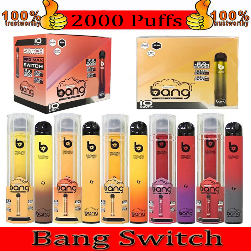 Bang Max Pro Switch Disposable E Cigarettes XXL 2 IN 1 Device 7ml Pods 2000 Puffs Vape Pen Kit
Bang Max Pro Switch Disposable E Cigarettes XXL 2 IN 1 Device 7ml Pods 2000 Puffs Vape Pen Kit