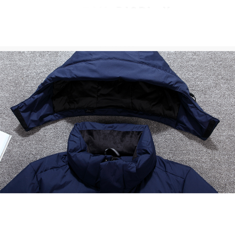 New Long Down Jacket Men for -30 Degrees Top Quality Thick Winter Hat Detached Warm Parka Waterproof Windproof Size 3XL 201225