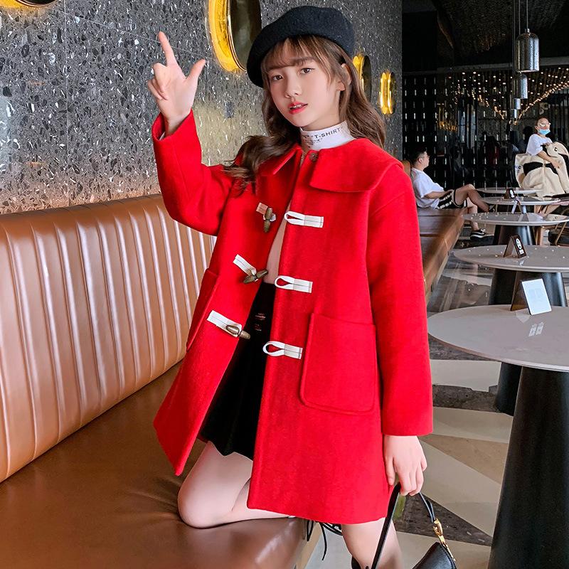 Jackets Spring Fall Girl Fashion Elegant Solid Color Coat Kids Casual Horn Button Overcoat Teenage Daily Simplicity Mid-length Outerwear, Blue;gray
Jackets Spring Fall Girl Fashion Elegant Solid Color Coat Kids Casual Horn Button Overcoat Teenage Daily Simplicity Mid-length Outerwear, Blue;gray