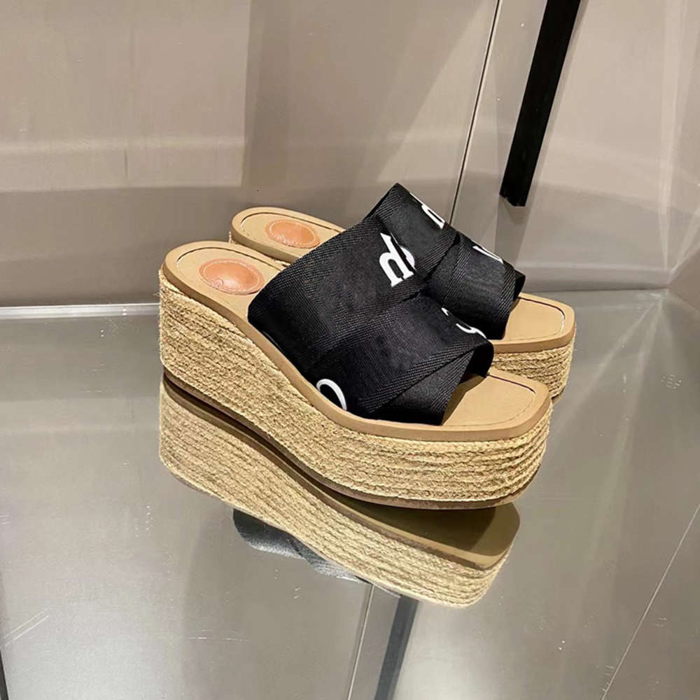 Platform er Slides slippers Women Woody Wedge mule in canvas Flat lace-up espadrille Summer Beach Casual Shoes High Heels With 9IH5 Y2MW, Black
Platform er Slides slippers Women Woody Wedge mule in canvas Flat lace-up espadrille Summer Beach Casual Shoes High Heels With 9IH5 Y2MW, Black