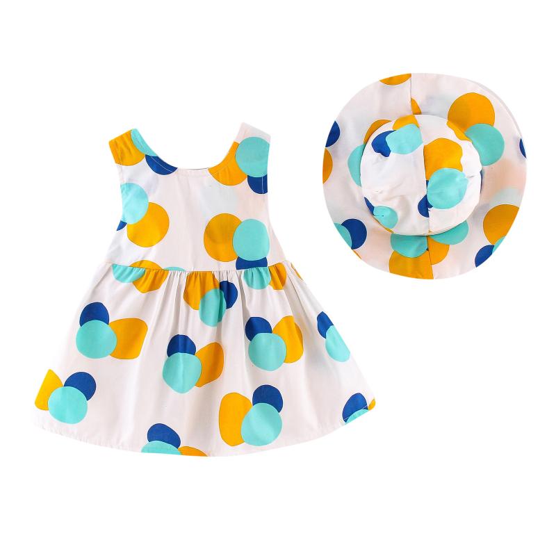 Girl's Dresses Summer Kids Baby Girls Princess Dress +Hat Sets For Girl Sleeveless Polka Dot Print Party Children Clothes, Red;yellow
Girl's Dresses Summer Kids Baby Girls Princess Dress +Hat Sets For Girl Sleeveless Polka Dot Print Party Children Clothes, Red;yellow