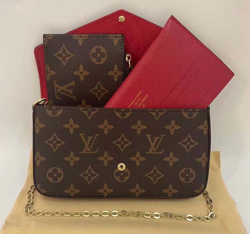 Women Handbag Shoulder Bags Totes Top 3pcs set Pochette Accessories Brown Flower Messenger Chain Strap Cross Body Ladies Flap Purse Clutch With Dust bag
Women Handbag Shoulder Bags Totes Top 3pcs set Pochette Accessories Brown Flower Messenger Chain Strap Cross Body Ladies Flap Purse Clutch With Dust bag