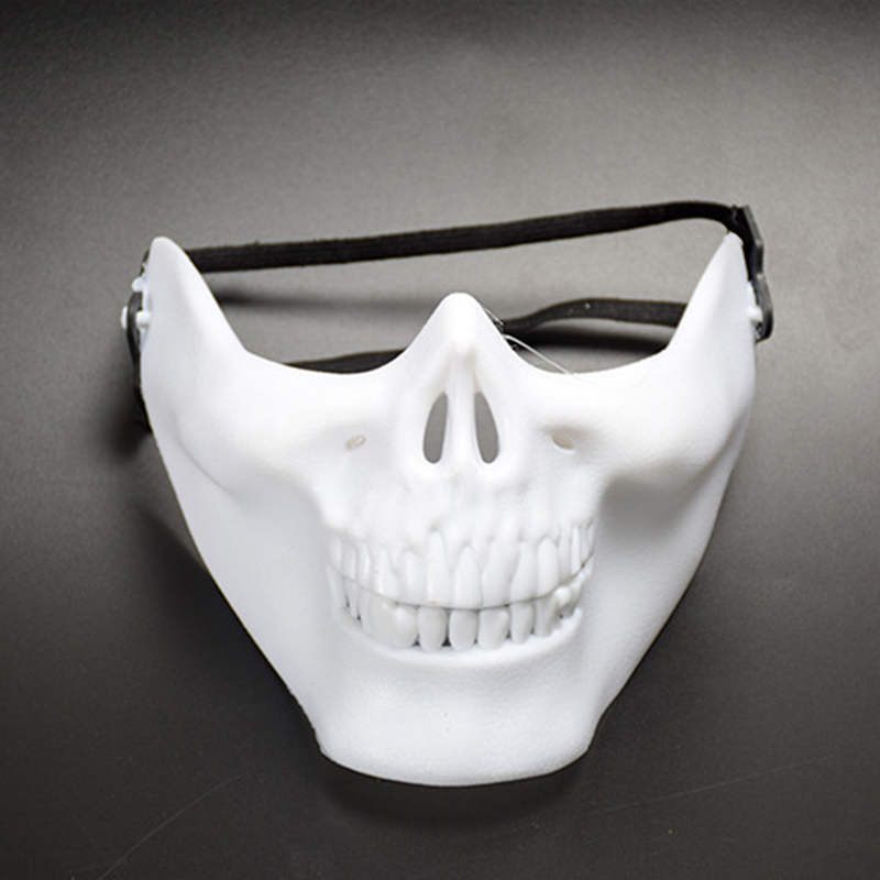 New CS Mask Holloween Carnival Gift Skull Skeleton Paintball Lower Half Face Facemask Warriors Protection Maskes Halloween Party Masks wzg TL1123
New CS Mask Holloween Carnival Gift Skull Skeleton Paintball Lower Half Face Facemask Warriors Protection Maskes Halloween Party Masks wzg TL1123