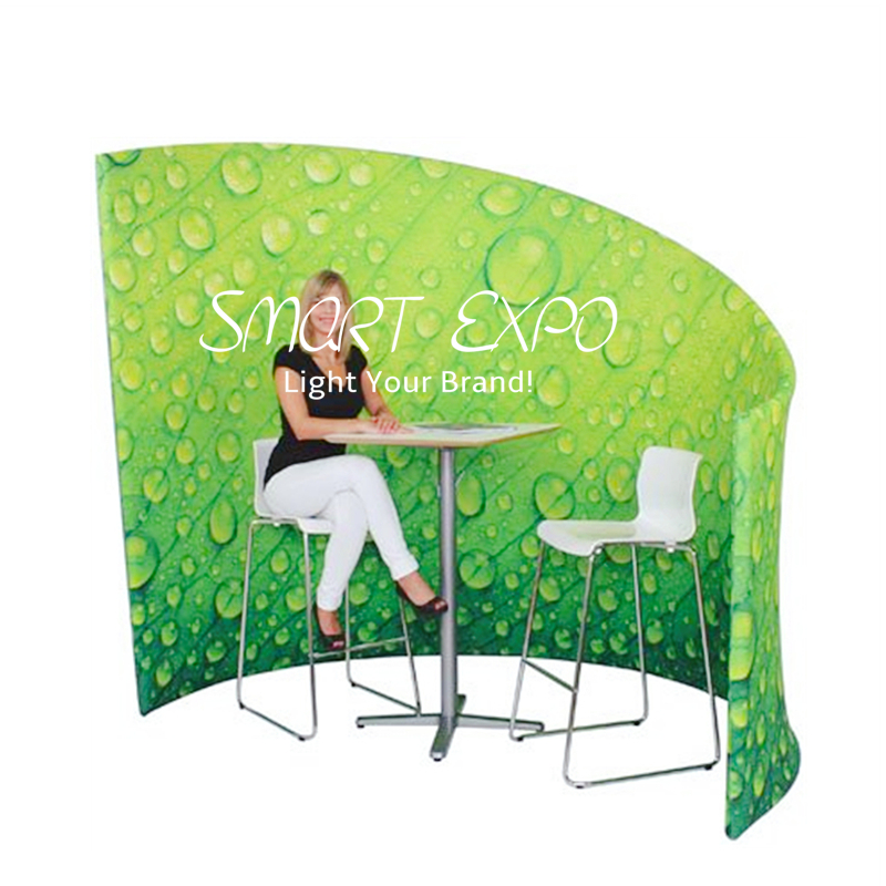 Semi-circle Backdrop Wall Advertising Display For Exhibition Show Store Promotion with Double Tension Fabric Printing Portable Carry Bag