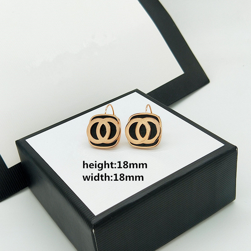 Women's Charm titanium steel square black brand letter G earrings designer luxury gold exaggerated gift Valentine's day jewelry does not fade wholesale
Women's Charm titanium steel square black brand letter G earrings designer luxury gold exaggerated gift Valentine's day jewelry does not fade wholesale