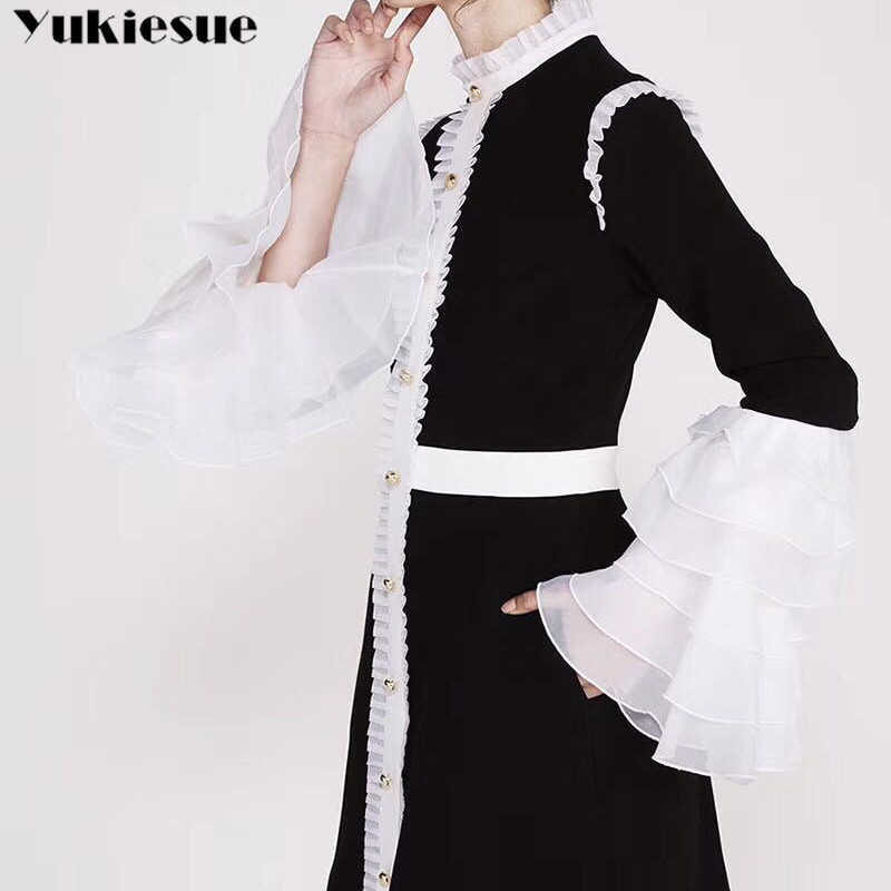 Harajuku vintage dress female vestidos verano autumn winter ruffles flare sleeve Court luxury party maxi dresses women 210608, Black
Harajuku vintage dress female vestidos verano autumn winter ruffles flare sleeve Court luxury party maxi dresses women 210608, Black