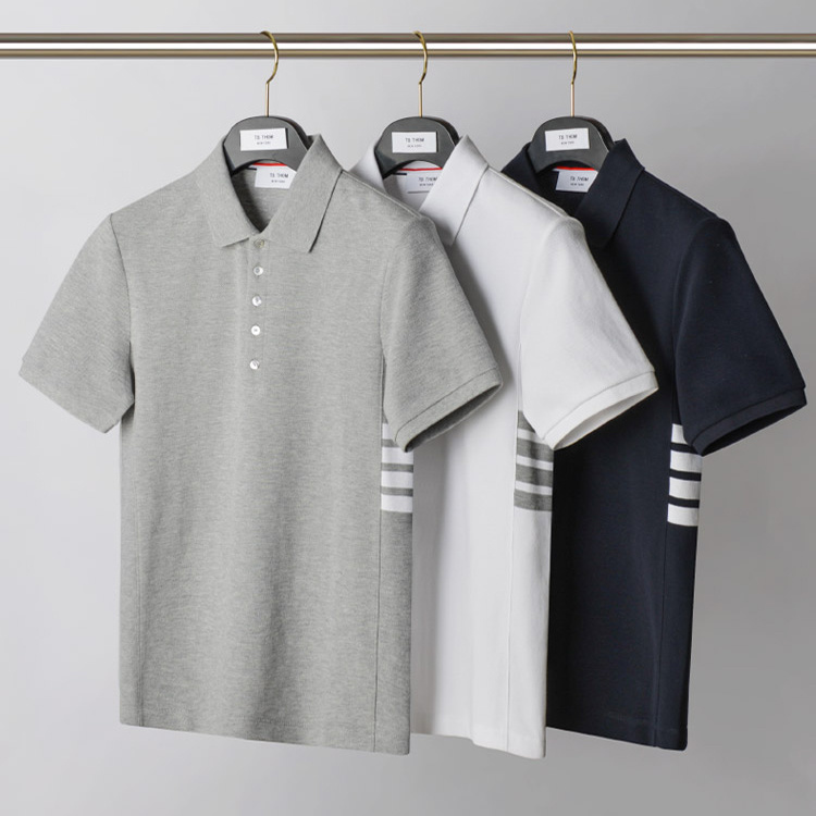 New Fashion Tb Thom Brand Polo Shirt Men Women Short Sleeve Casual Clothing Striped Summer Turn Down Collar Cotton, Blue
New Fashion Tb Thom Brand Polo Shirt Men Women Short Sleeve Casual Clothing Striped Summer Turn Down Collar Cotton, Blue